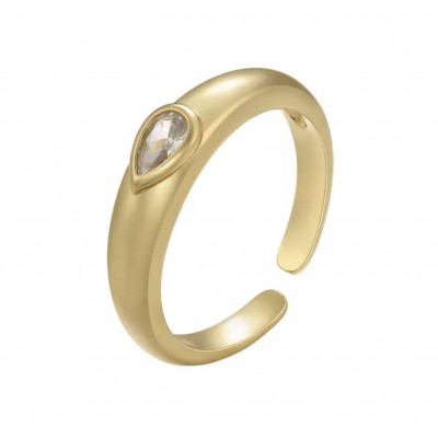 Teardrop Ring Επιχρυσωμένο Από Ορείχαλκο